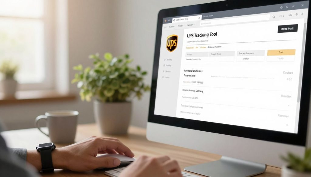 UPS tracking tool checking delivery status