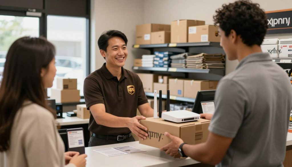 Xfinity equipment return process UPS