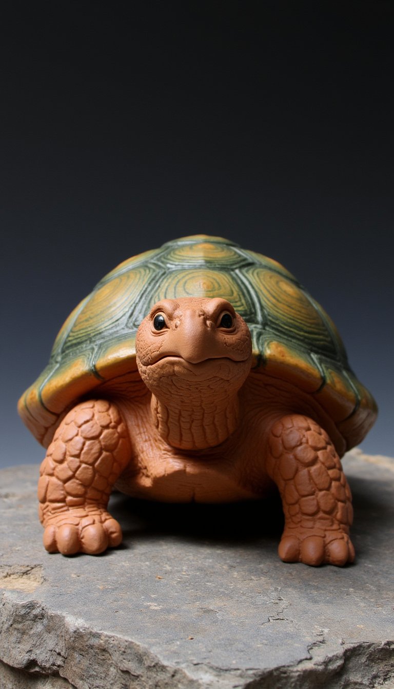 5. Detailed Turtle Figurine with Sculpted Shell
