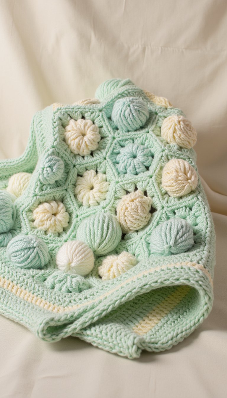 8. The Fun & Textured Bobble Stitch Blanket