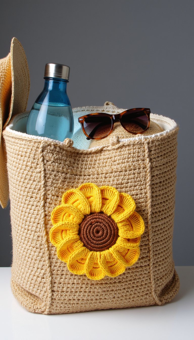 15. Breezy Summer Raffia Tote