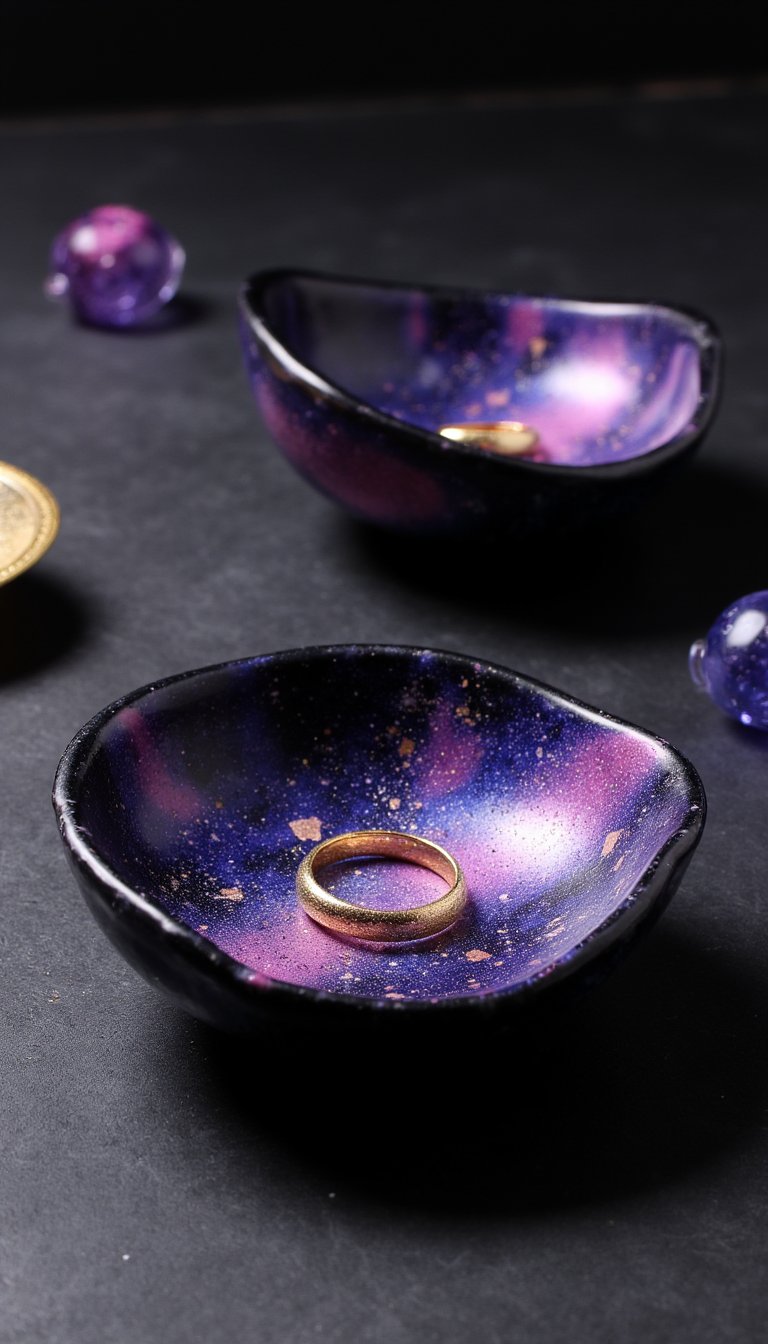 11. Galaxy-Inspired Jewelry Dishes