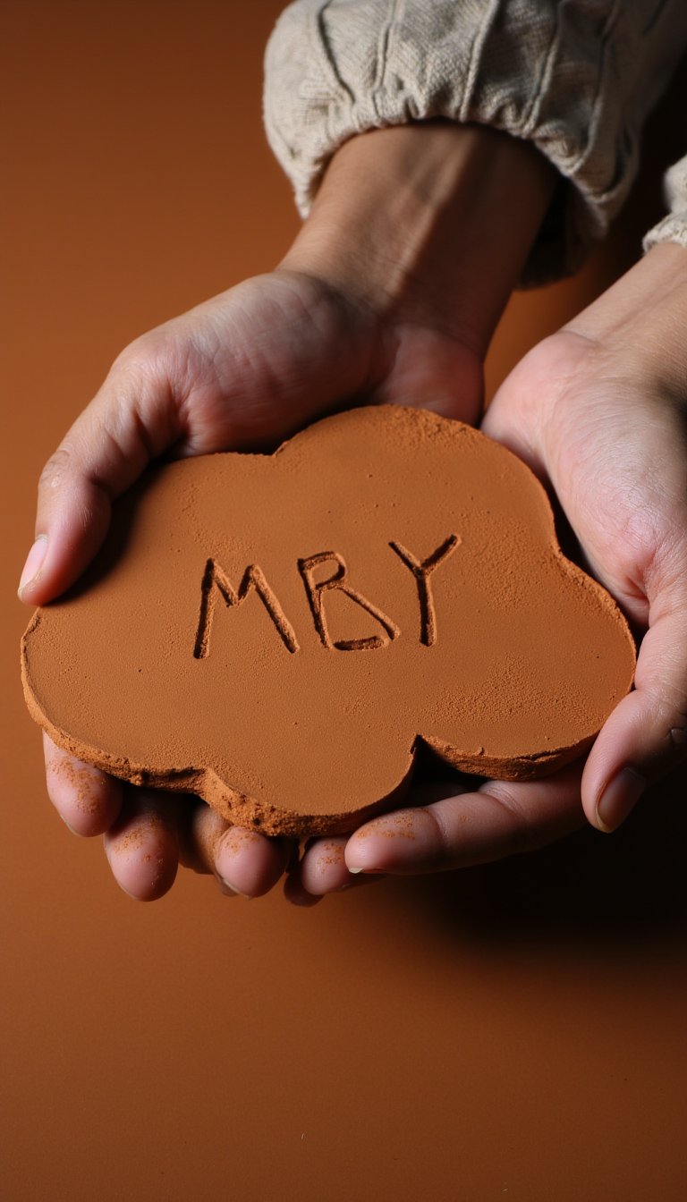 10. Monogrammed Clay Wall Art
