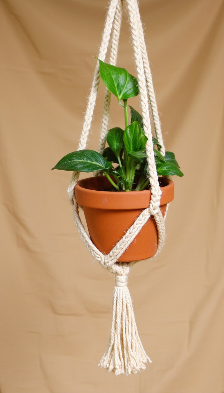 8. Hanging Planter with Macramé