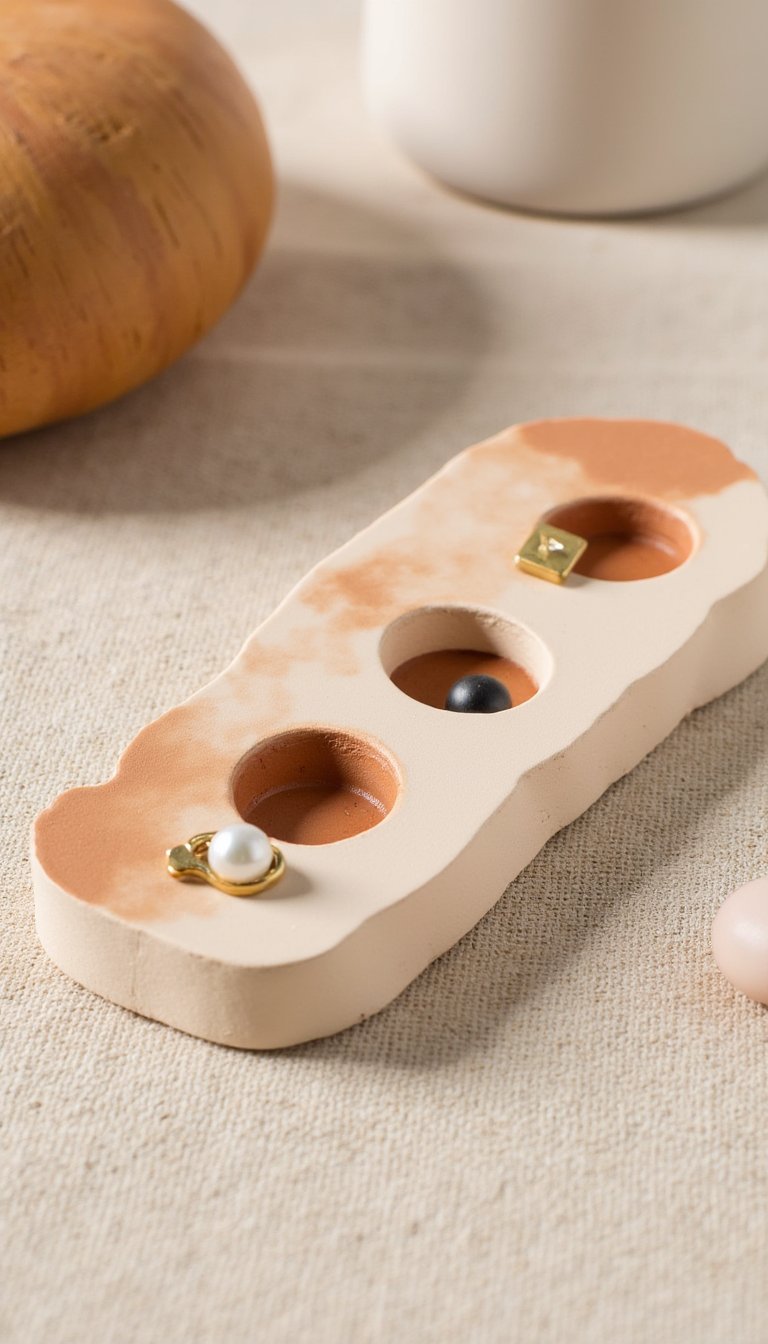 12. Earring Holder with Organic Holes