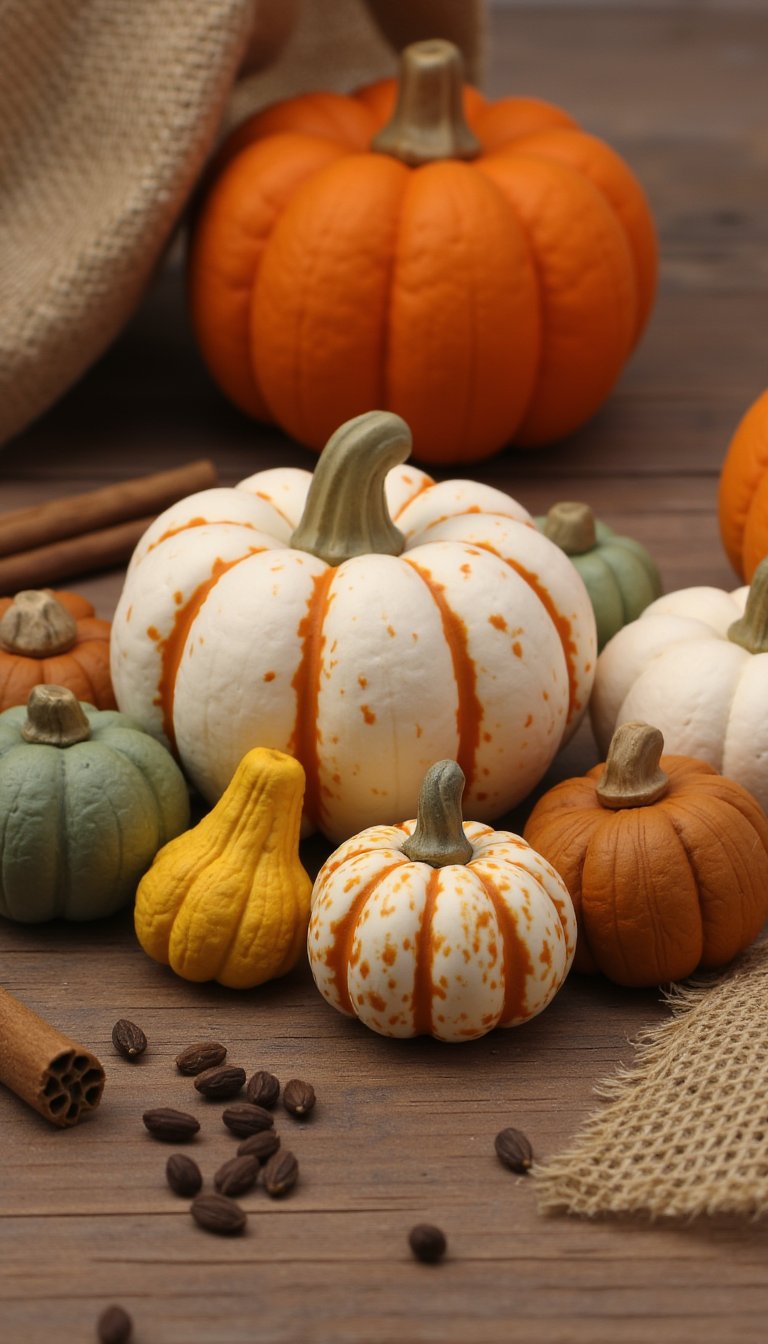 2. Miniature Pumpkin & Gourd Set