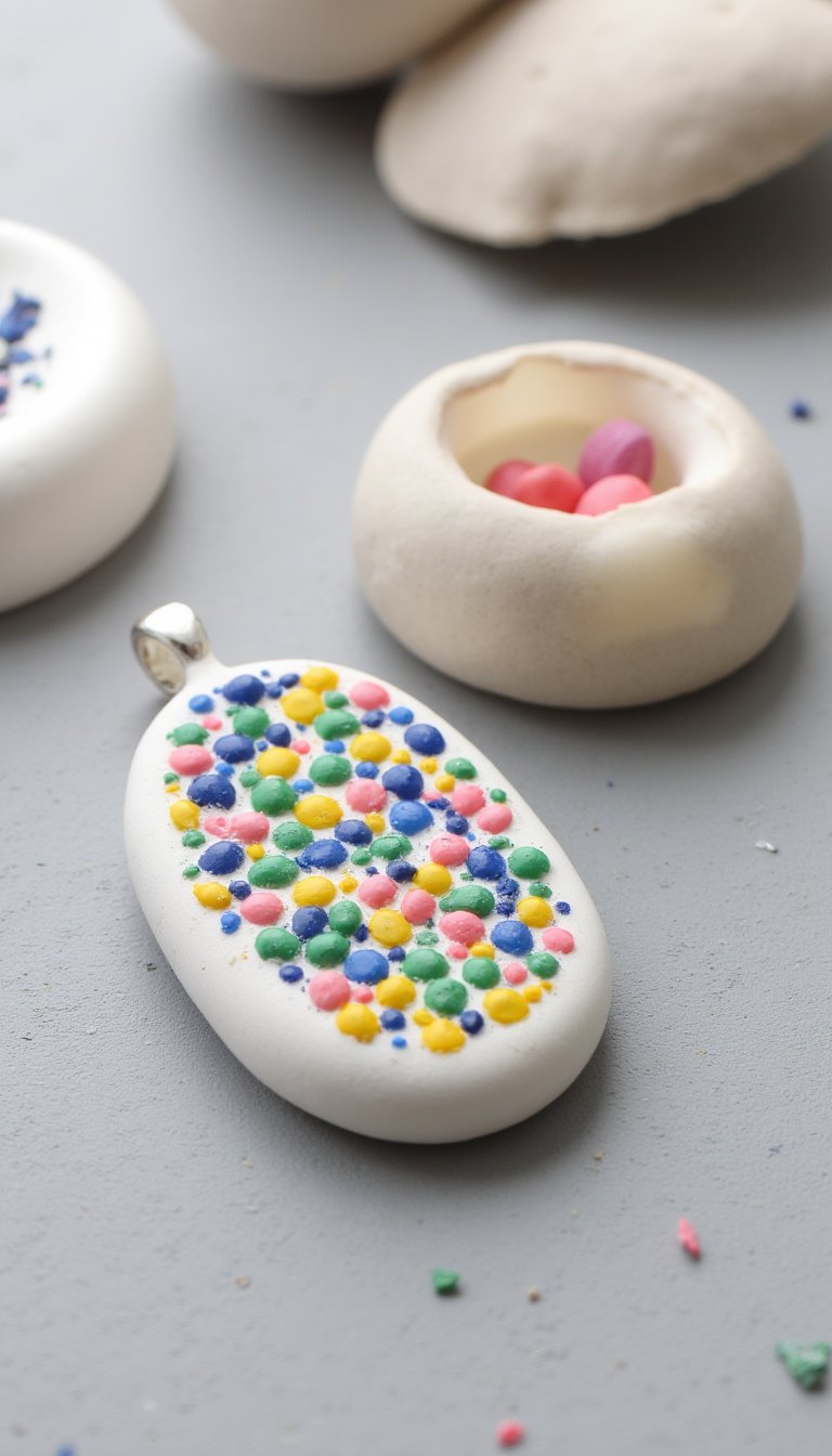 22. Confetti-Embedded Pieces