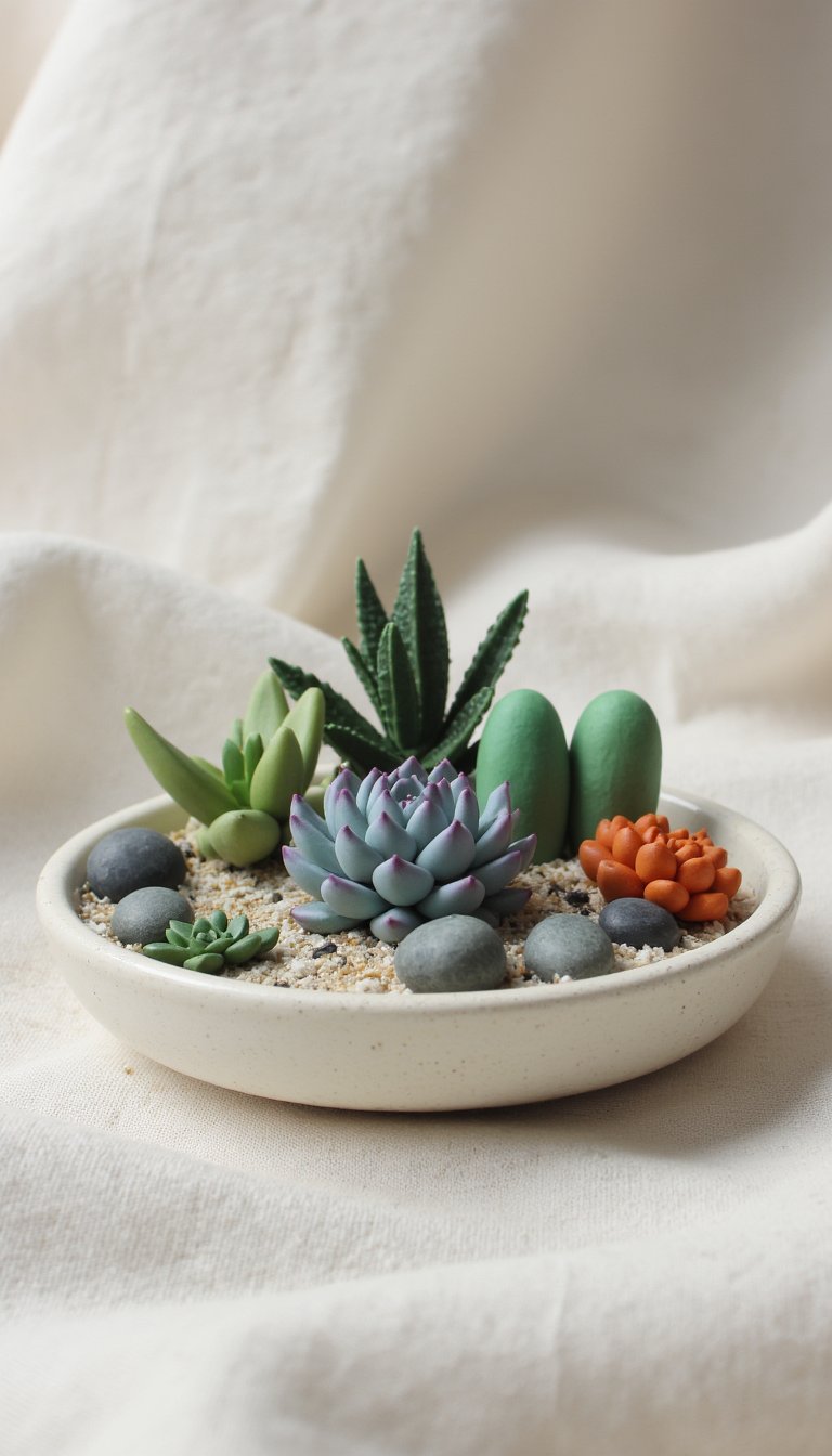 10. Miniature Succulent “Stone” Garden