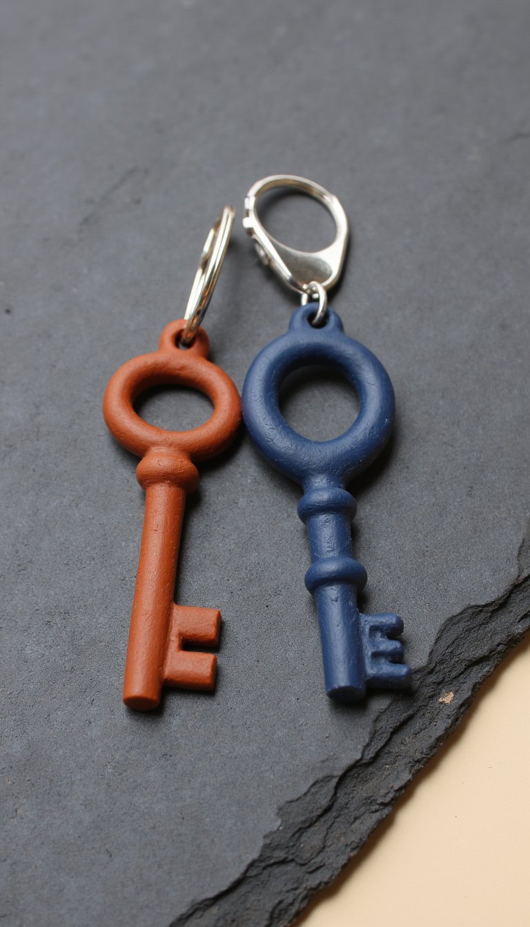 9. Couples' “Key to My Heart” Keychains