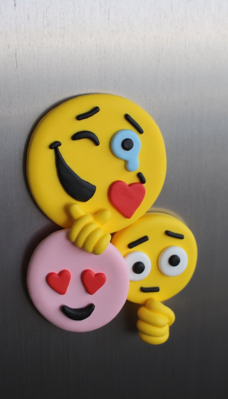 16. Emoji Magnets for Your Happy Space