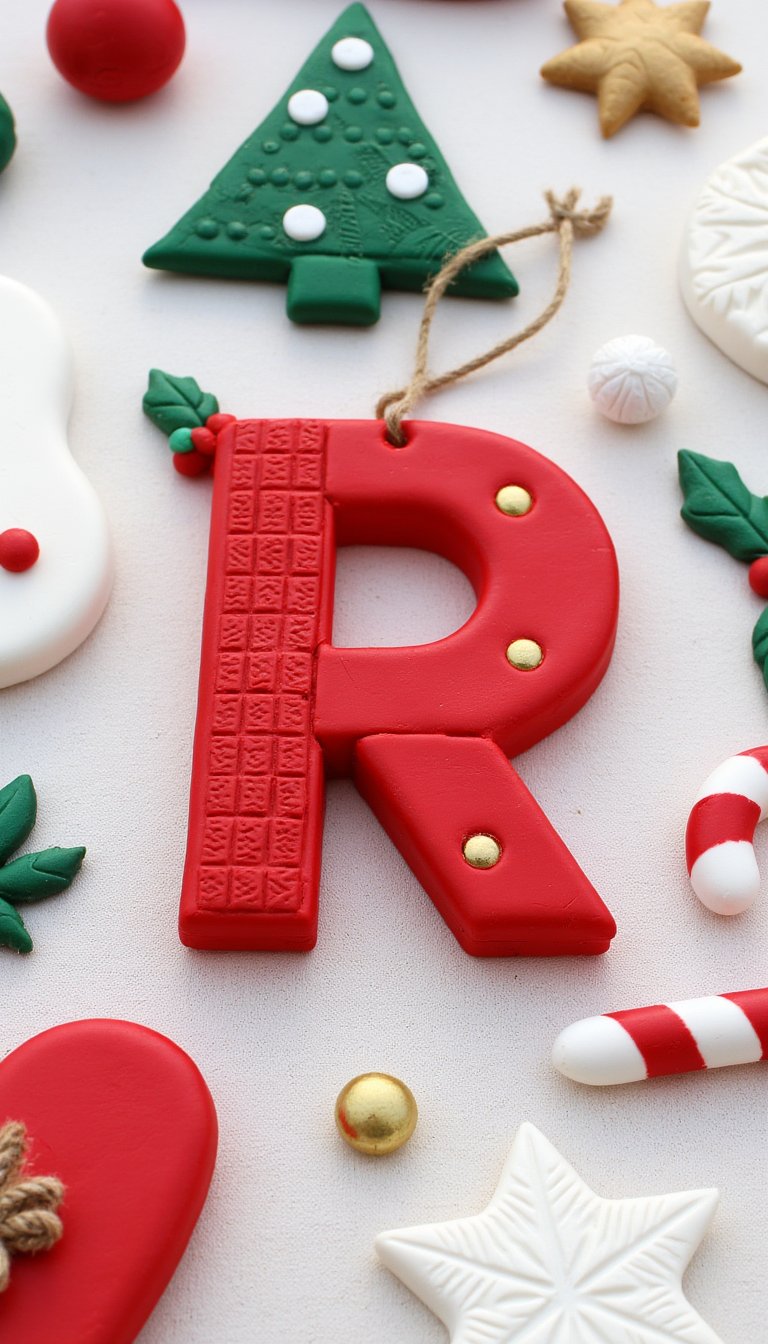 26. DIY Clay Monogram for the Door