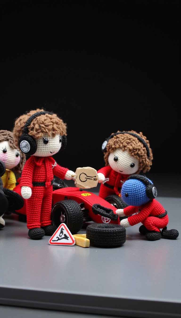 13. "Box Box Box" Amigurumi Pit Crew