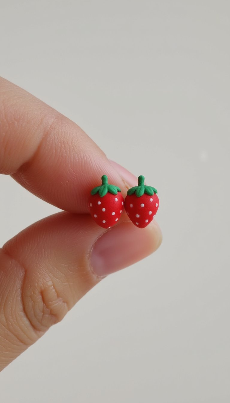1. Dainty Strawberry Earrings