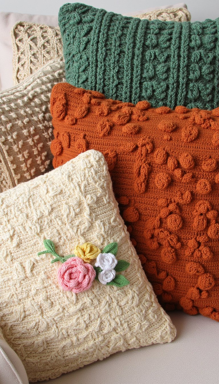 10. Hyper-Textured Throw Pillows