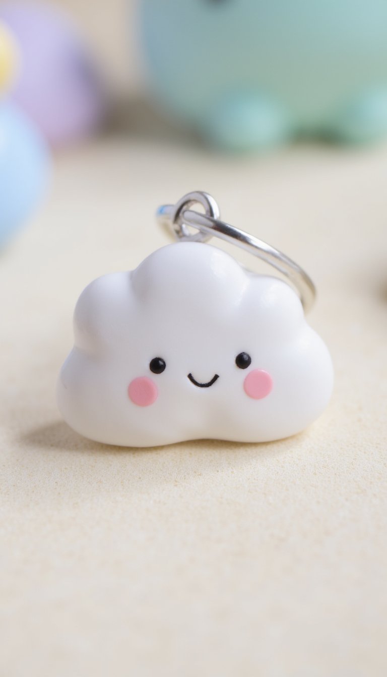 2. Blushing Cloud Keychain