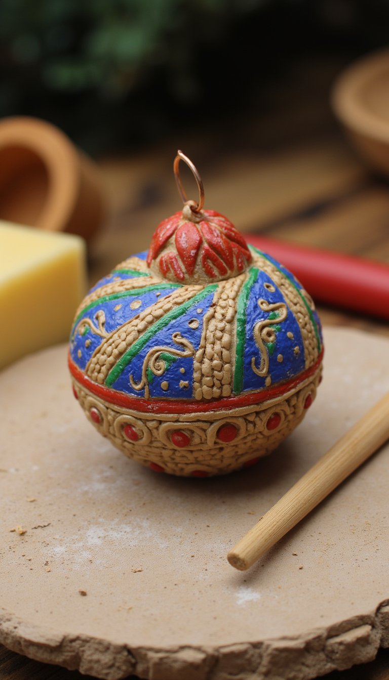 17. A Coiled Christmas Ornament