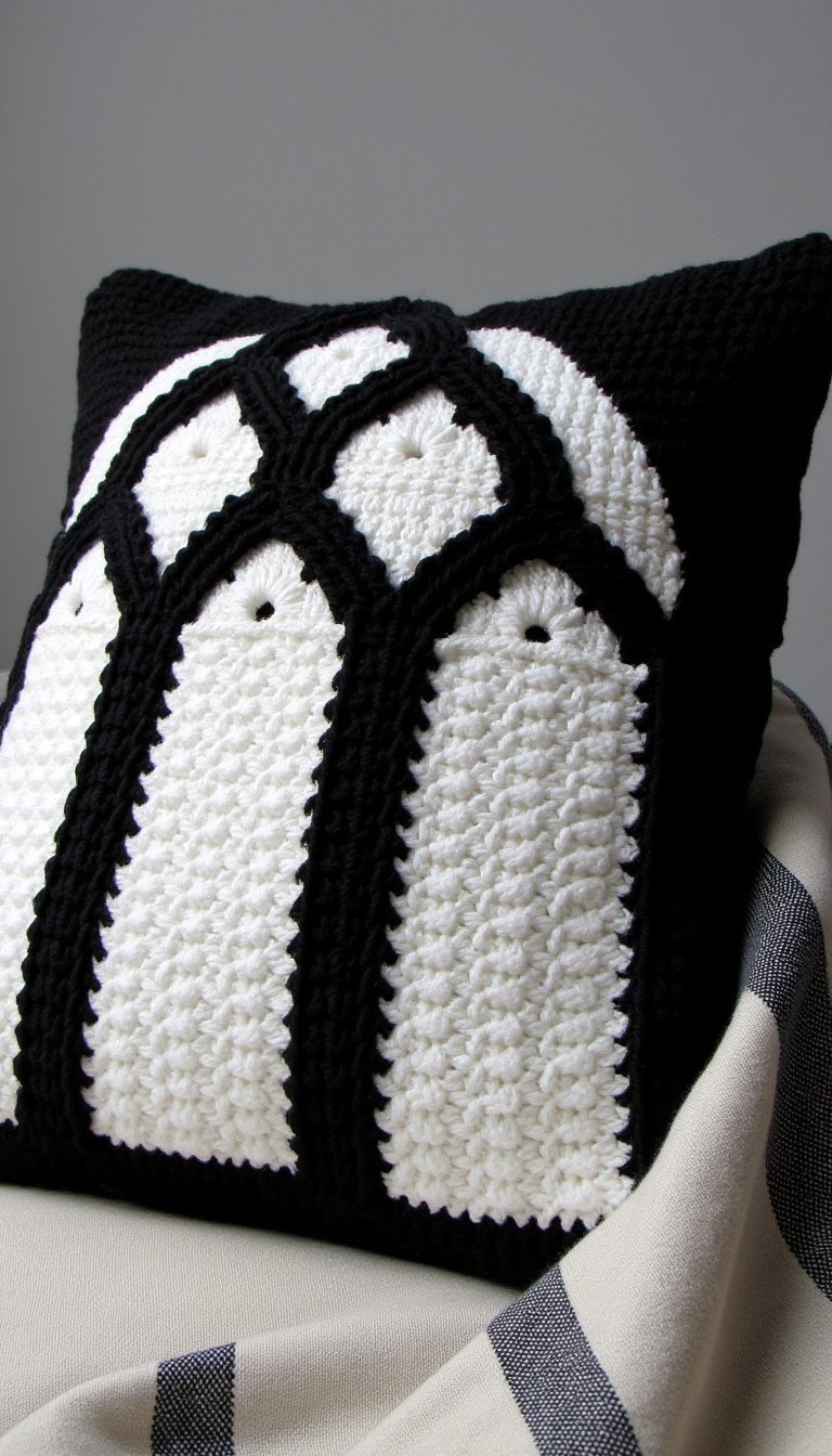 4. The Dramatic Cathedral Window Pillow Cover
