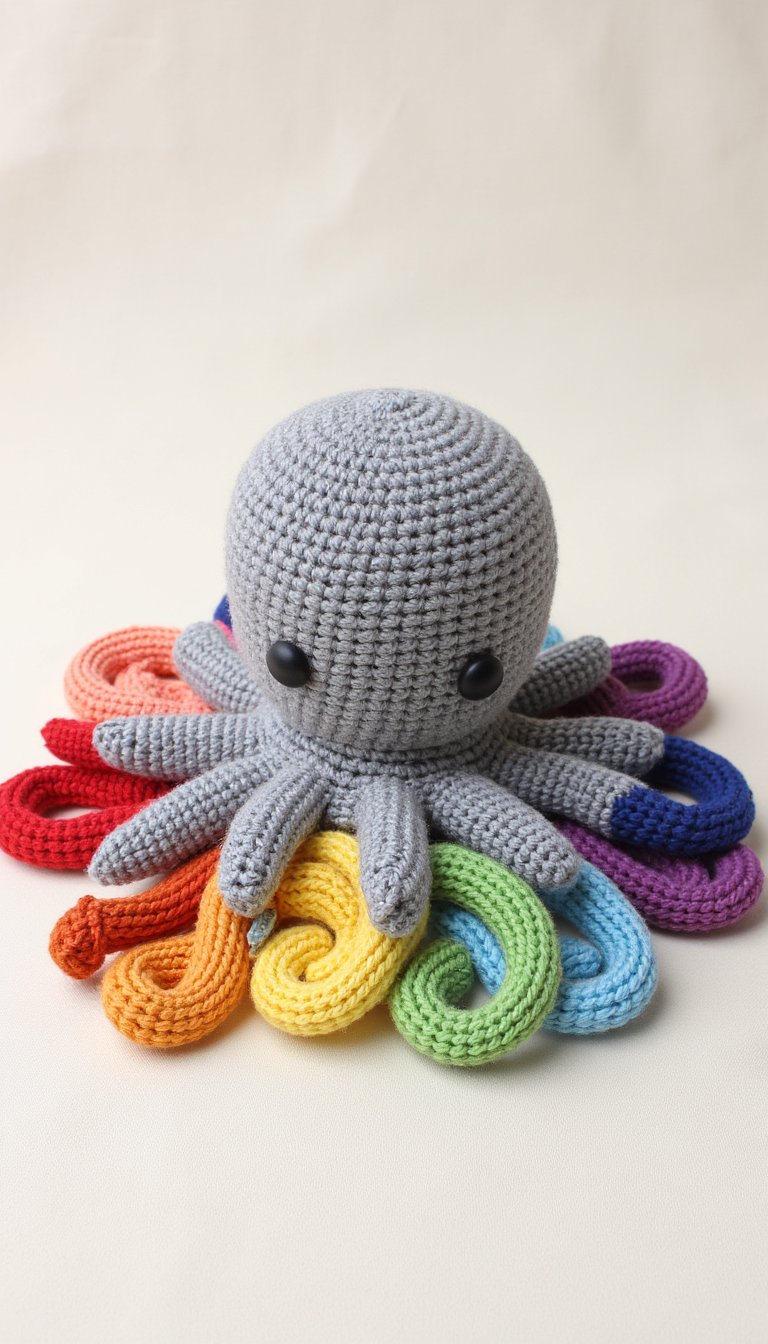 4. A Playful Octopus with Curly Tentacles