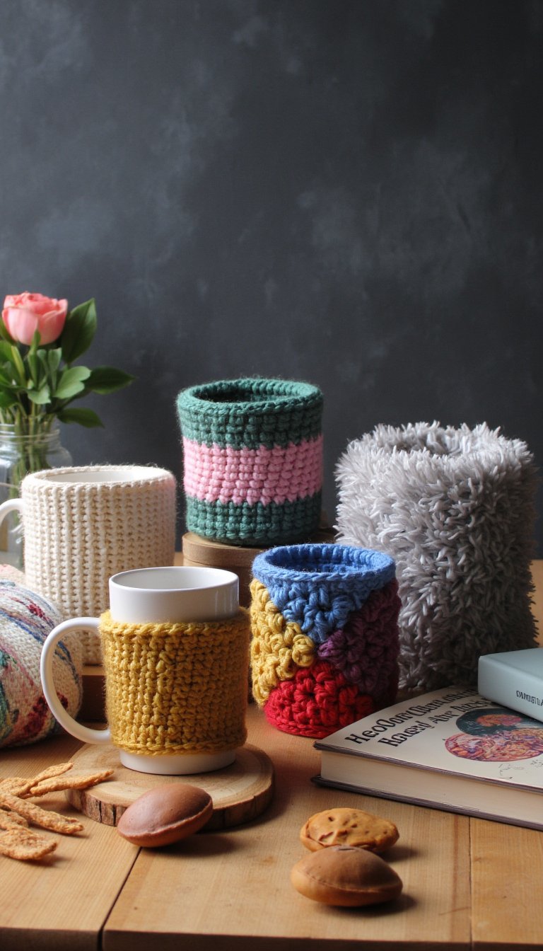 2. Cozy & Colorful Mug Cozies