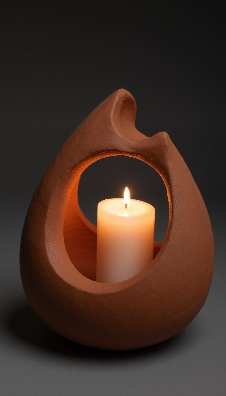 11. Freestanding Sculptural Candle Holder