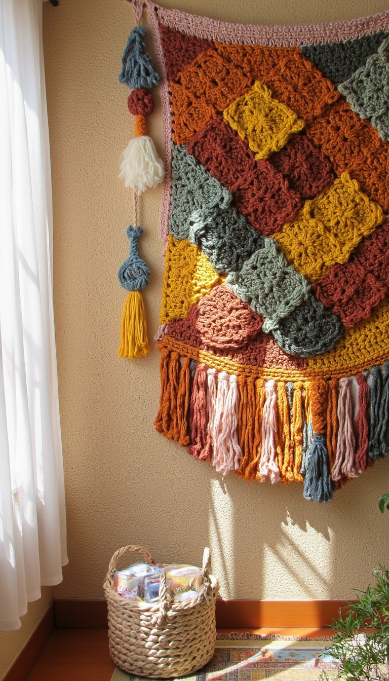 19. A Woven-Look Tapestry with Yarn Weaving