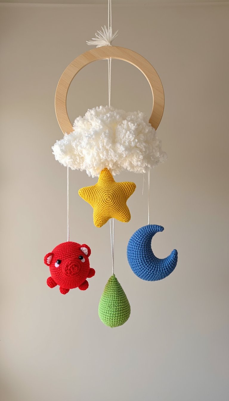 9. A Soothing Colorful Baby Mobile