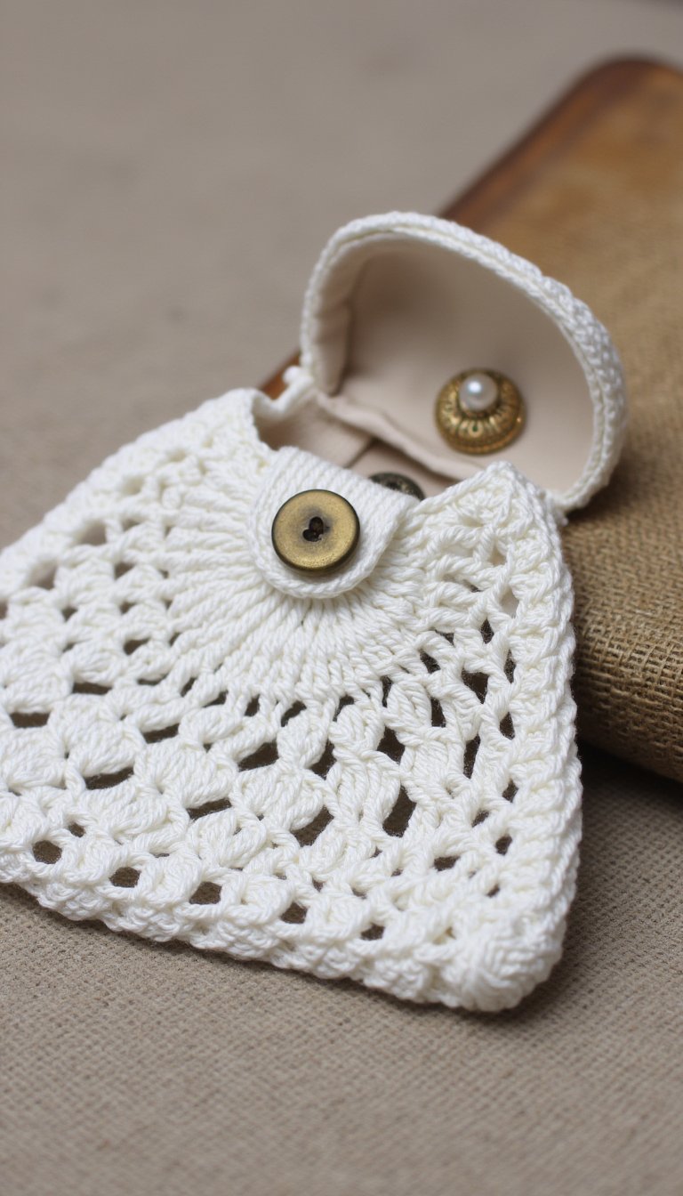 2. The Lacy Doily-Inspired Coin Purse
