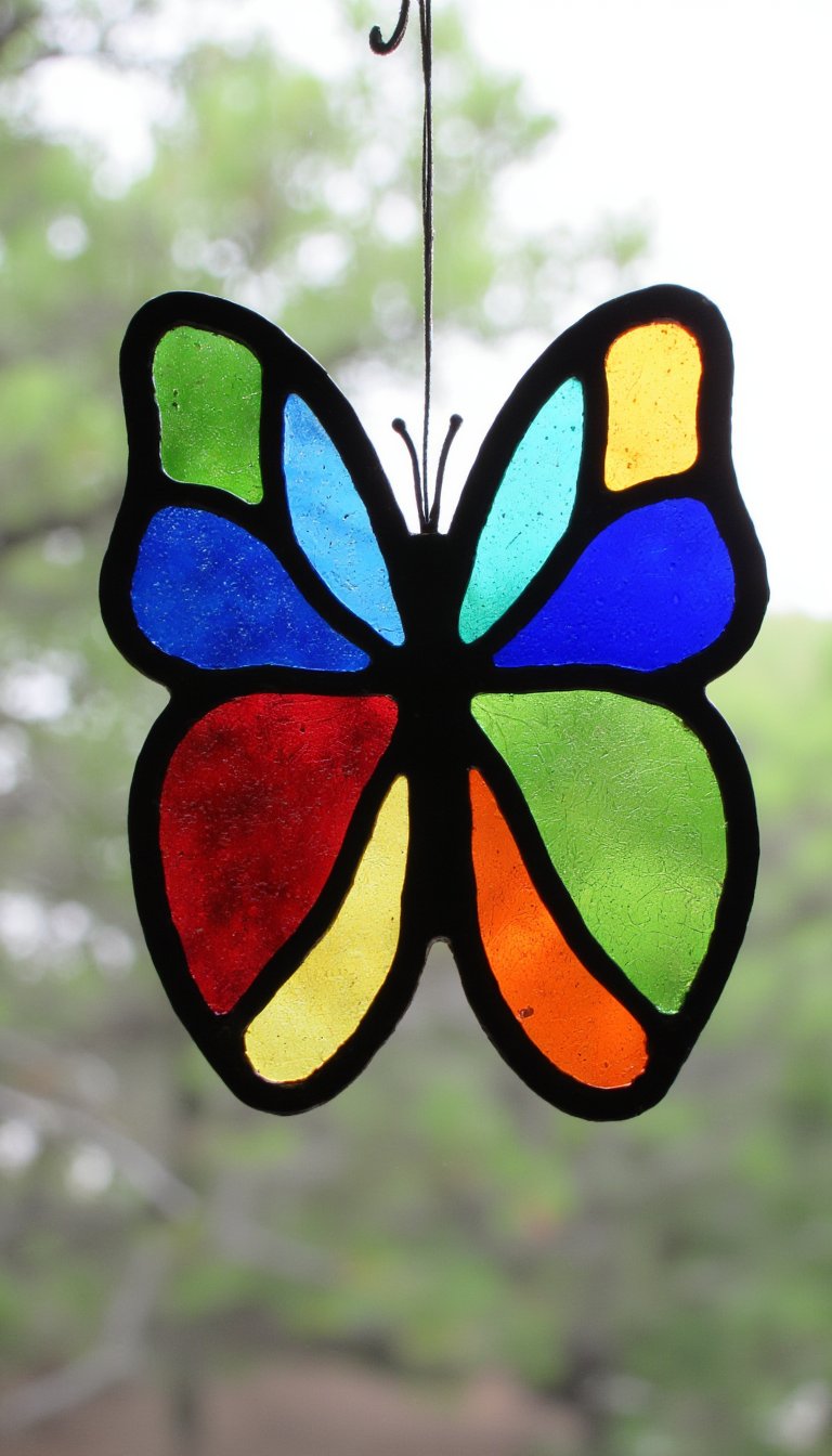 4. “Stained Glass” Sun Catchers