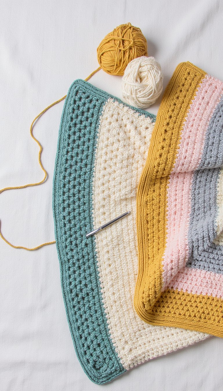 5. The Simple & Sweet Single Crochet Stripes