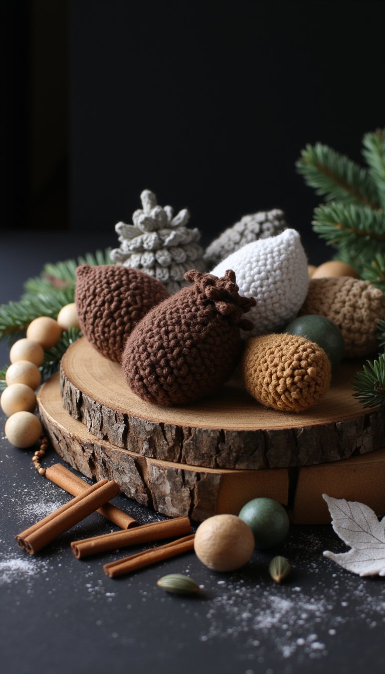 12. Elegant Pinecone Ornaments