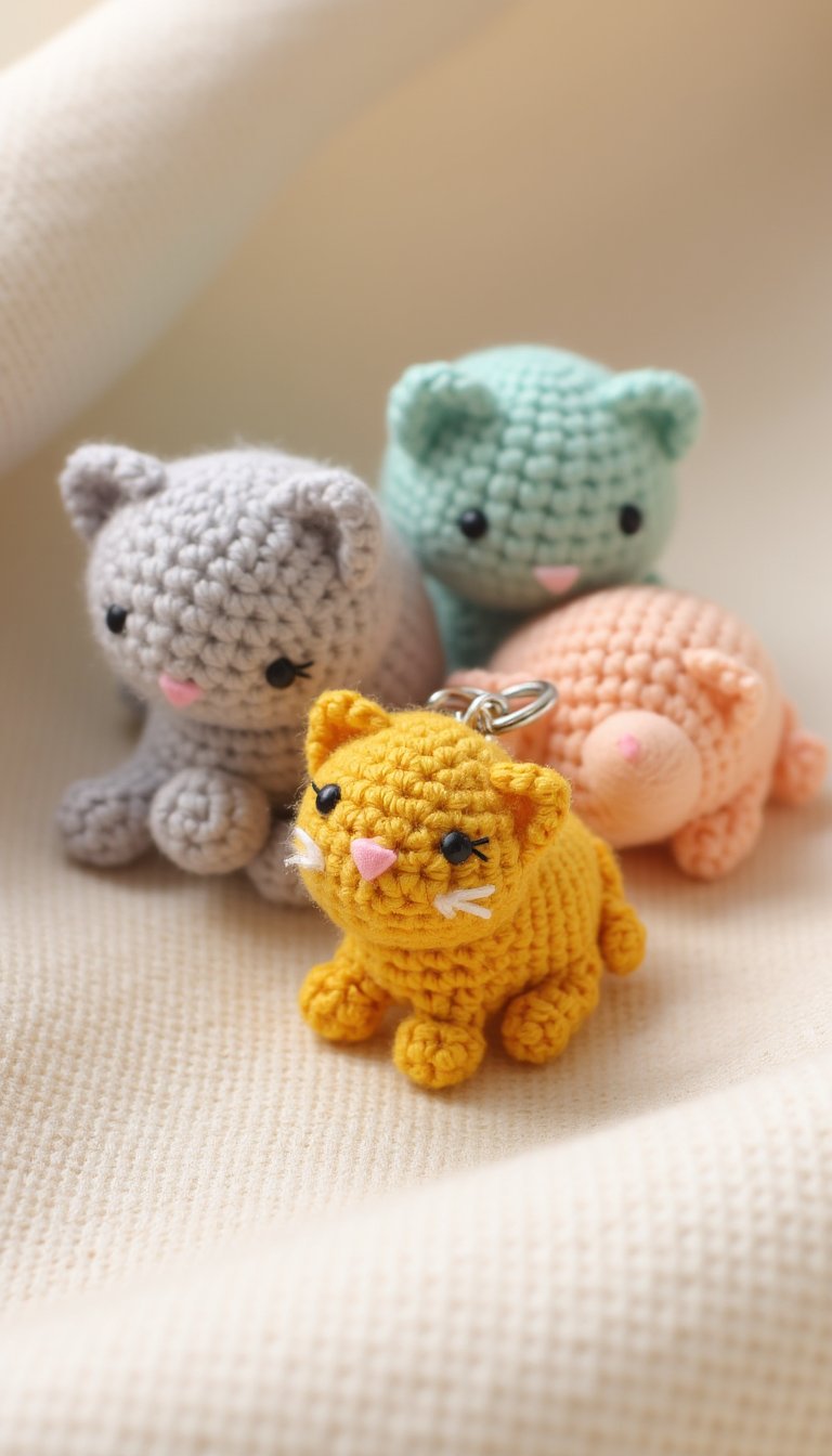 6. Tiny Cat Keychain or Bag Charm