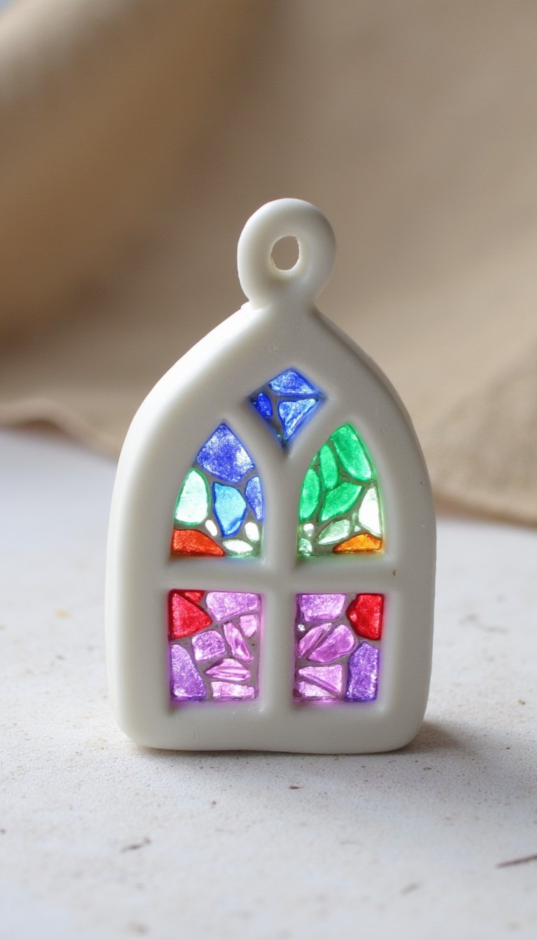 28. A "Stained Glass" Window Ornament
