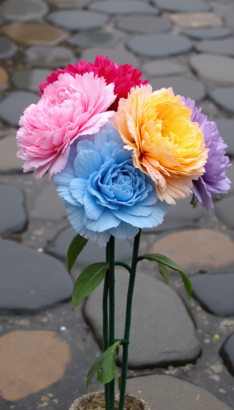 2. Cheerful Coffee Filter Flowers