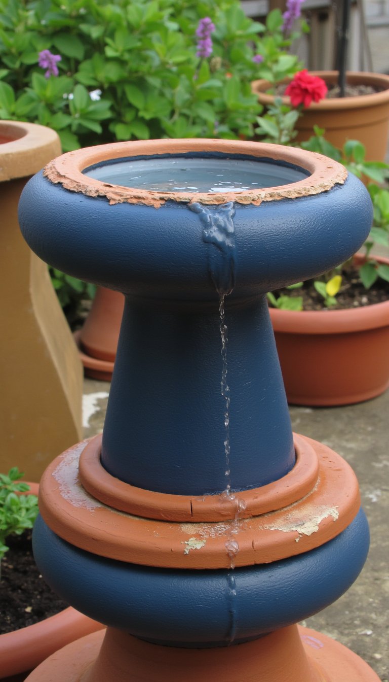 5. A Charming Bird Bath Centerpiece