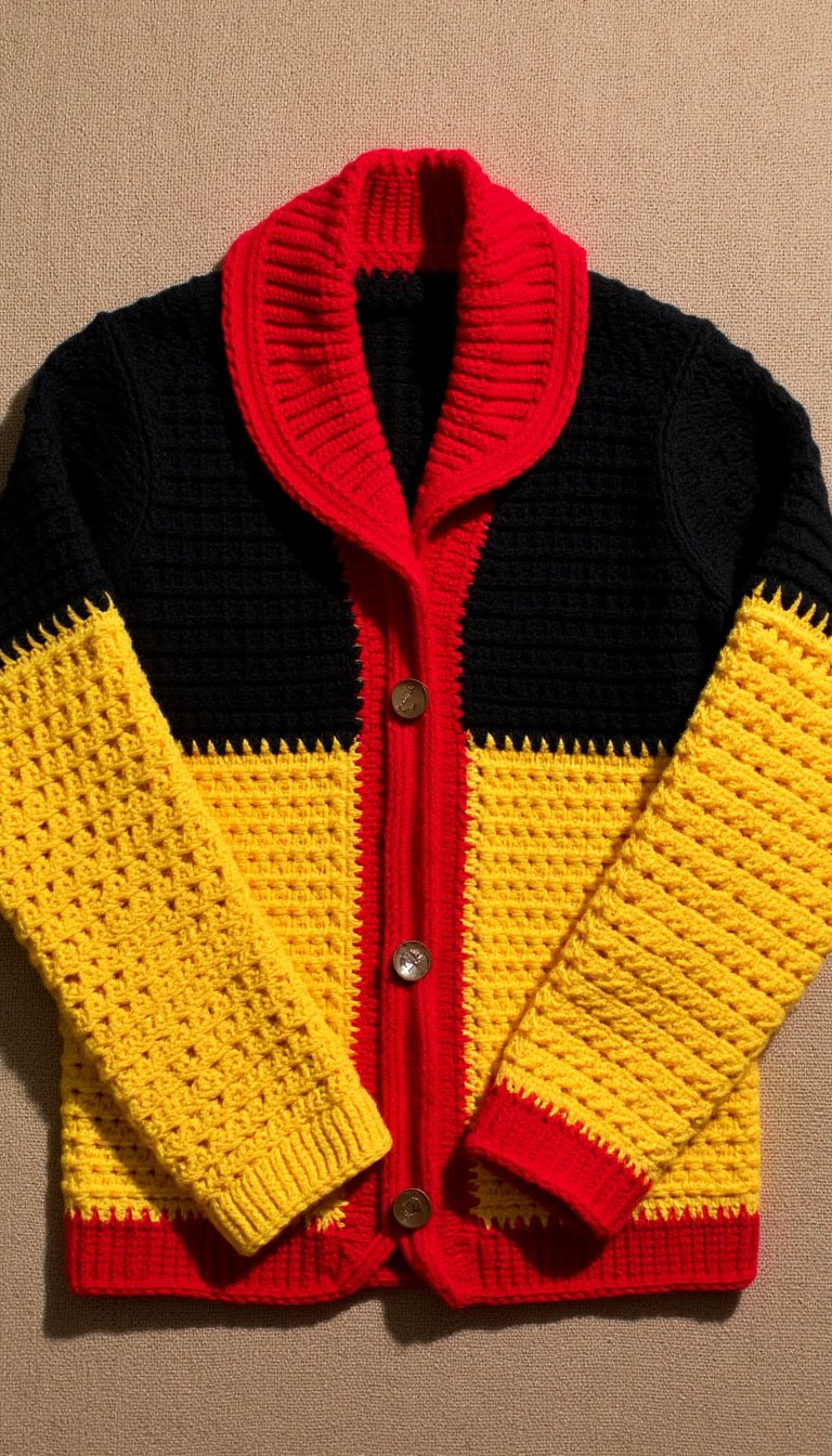 10. Bold Colorblock Cardigan