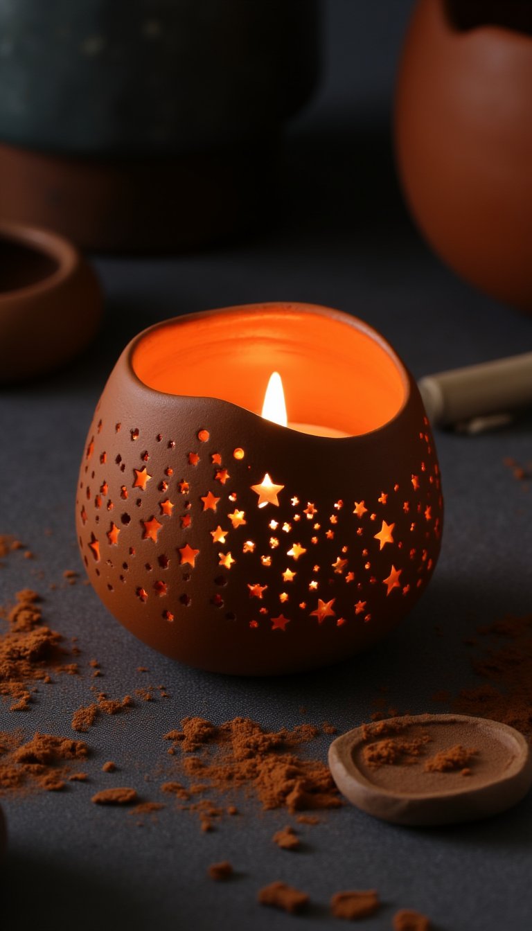 15. Perforated Candle Holders