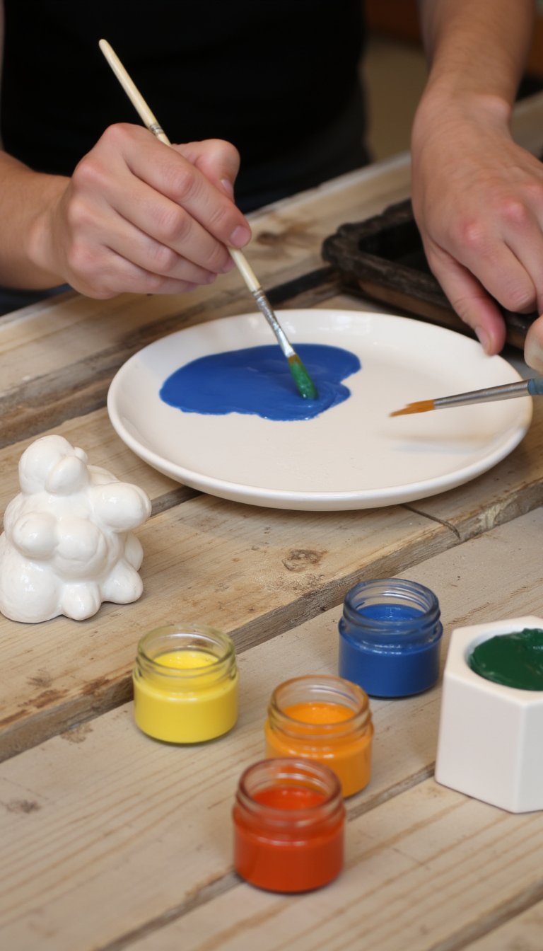 6. Decorate Pre-Made Bisque Ware