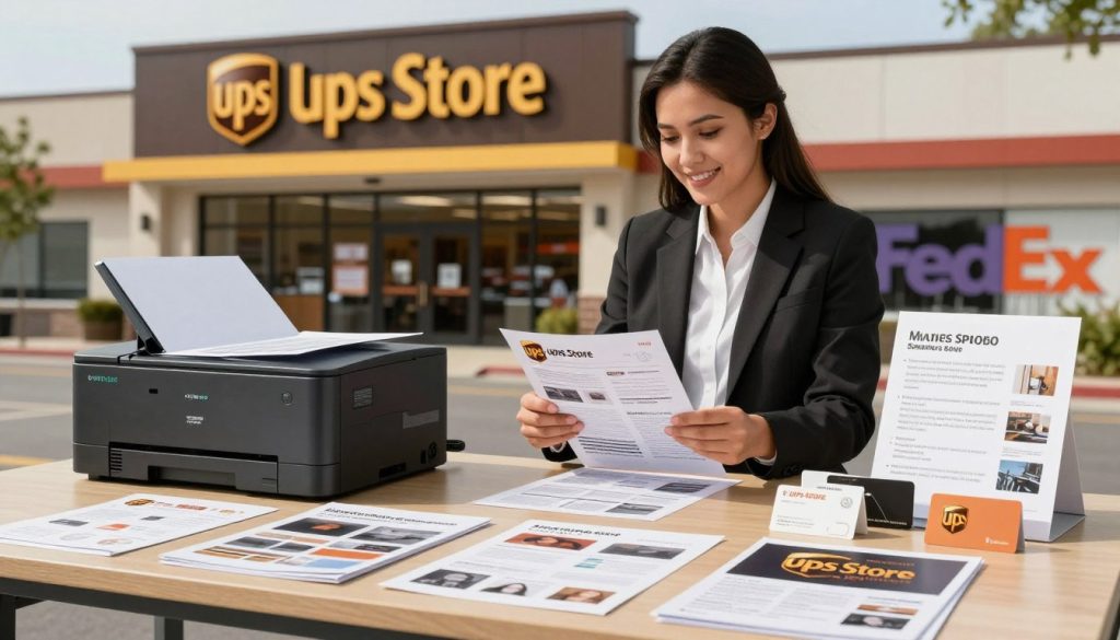 comparing UPS Store printing services with other printing options