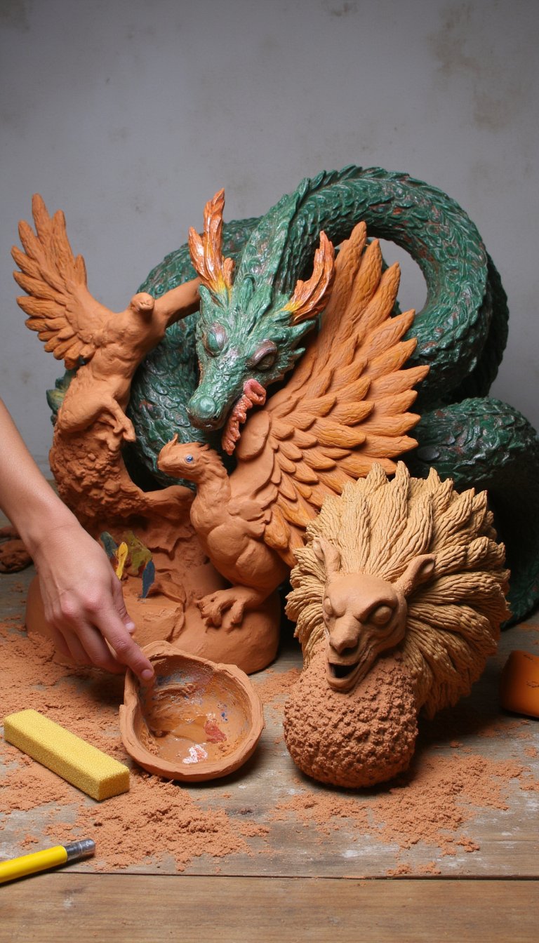 3. Mythological Creature Sculptures