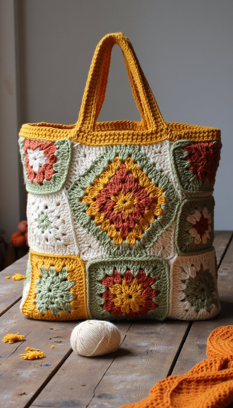 1. The Timeless Granny Square Tote