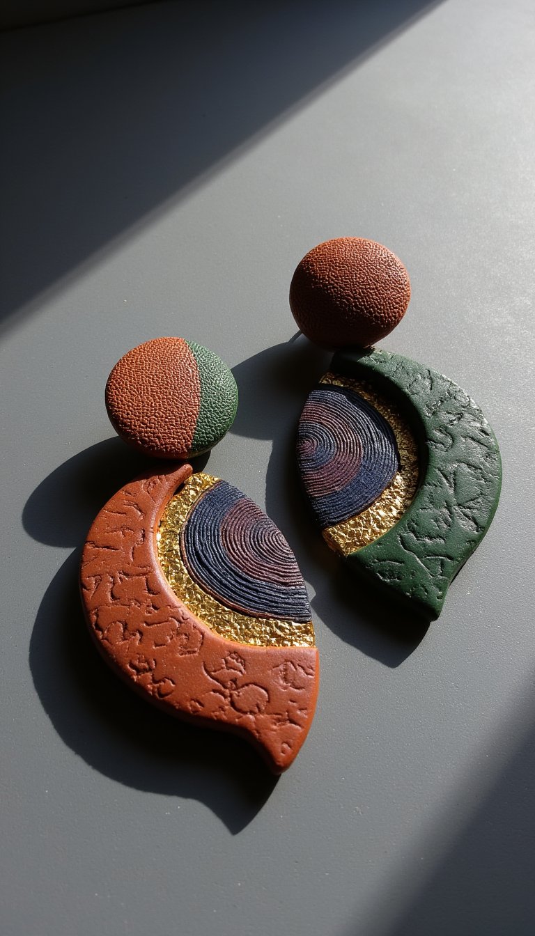 7. Textured Statement Earrings