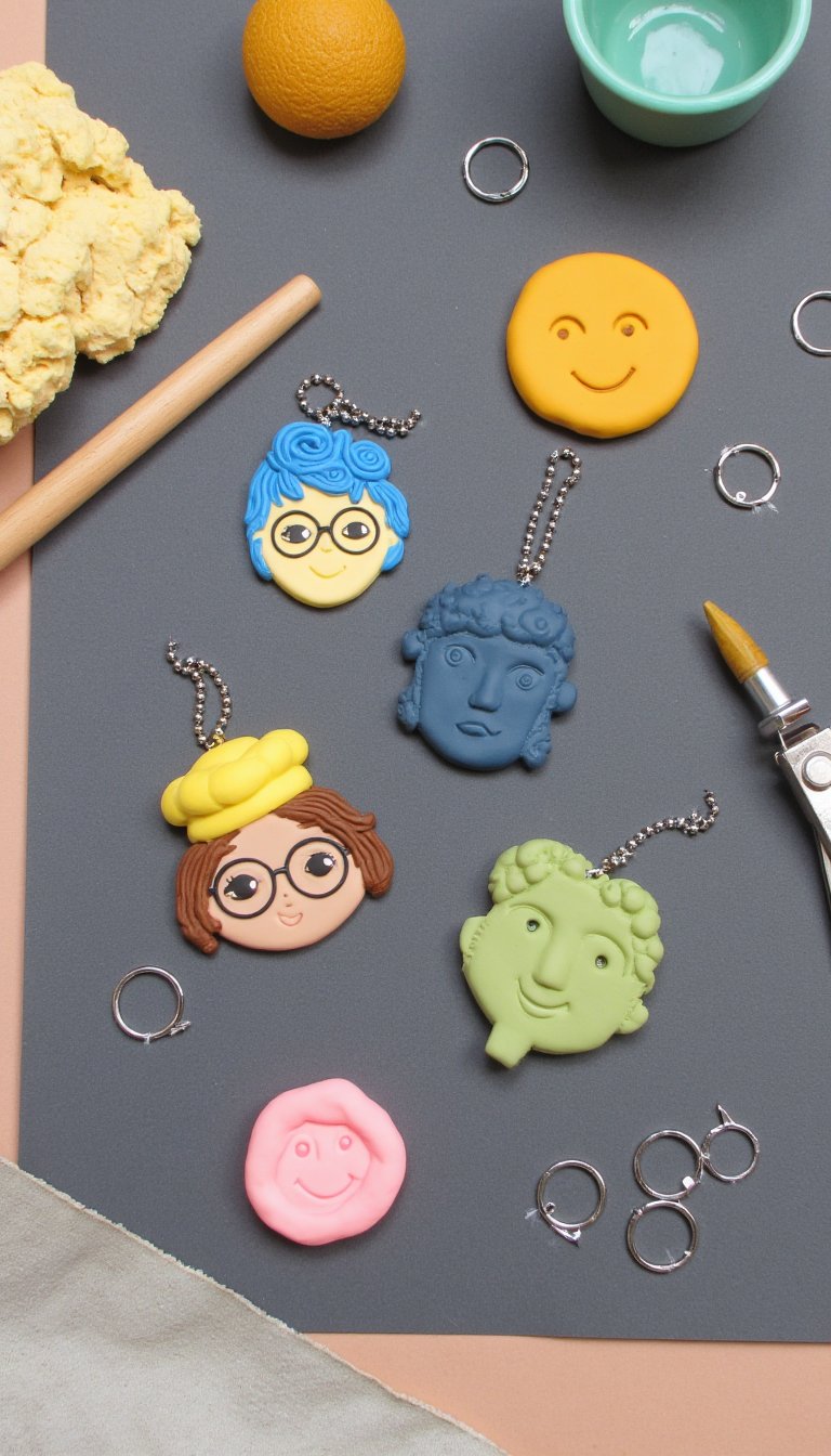 2. Personalized Portrait Keychains