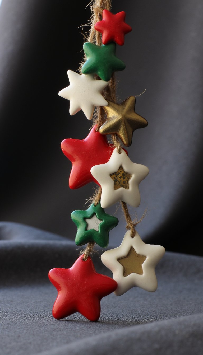 18. Hanging Clay Stars of All Sizes