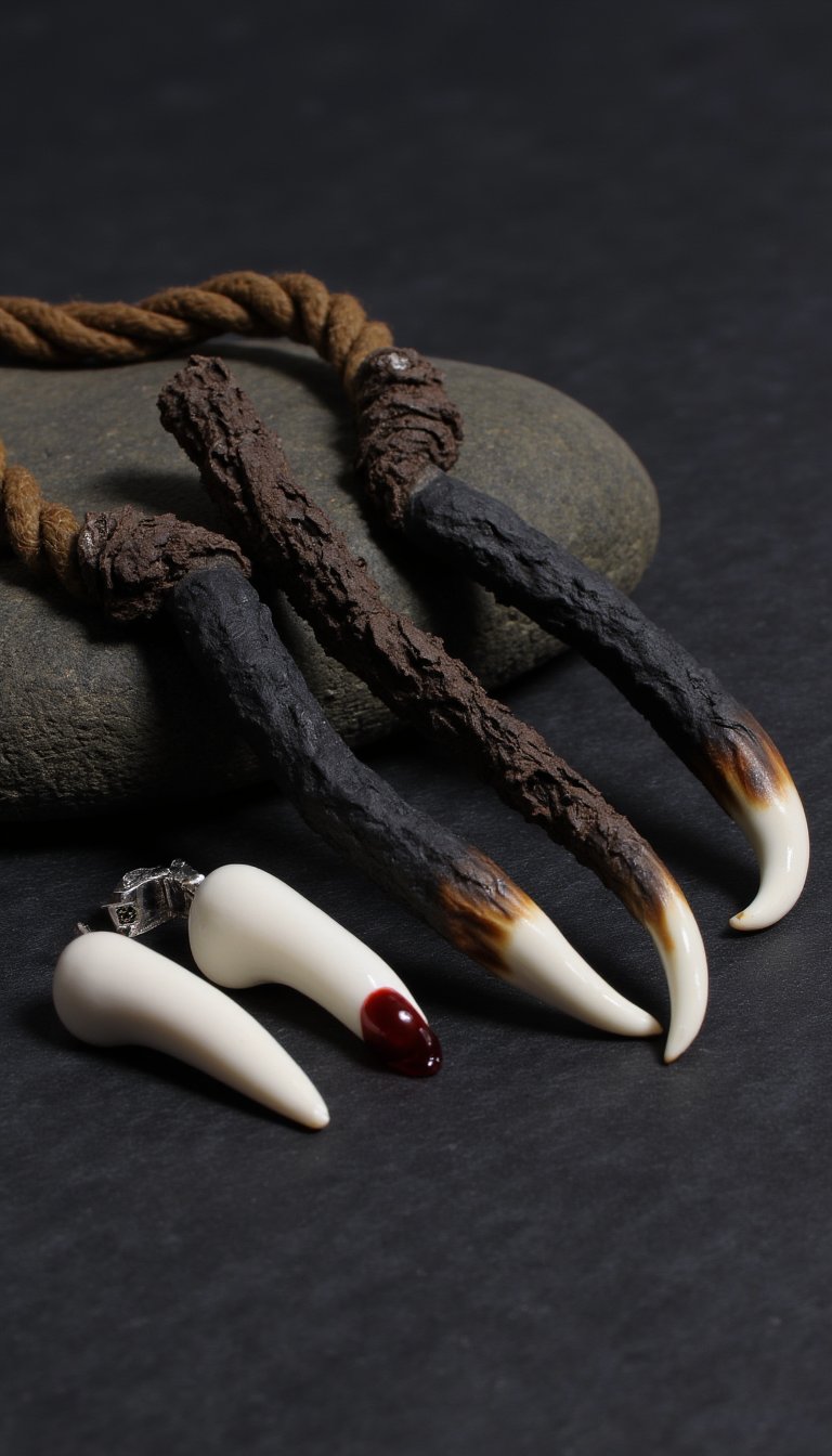 17. Vampire Fang Ear Studs