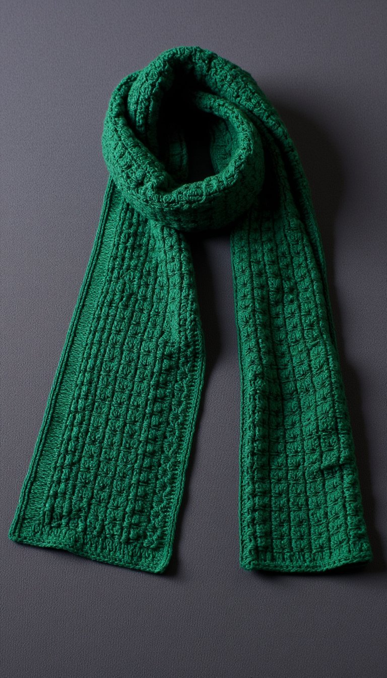 10. The Moss Stitch Skinny Scarf