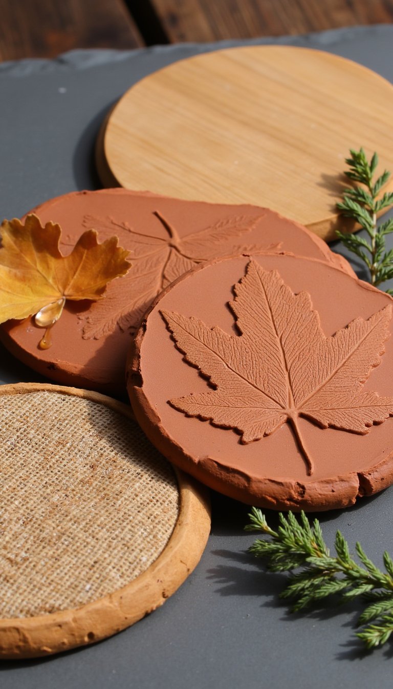 1. Organic Impression Coasters