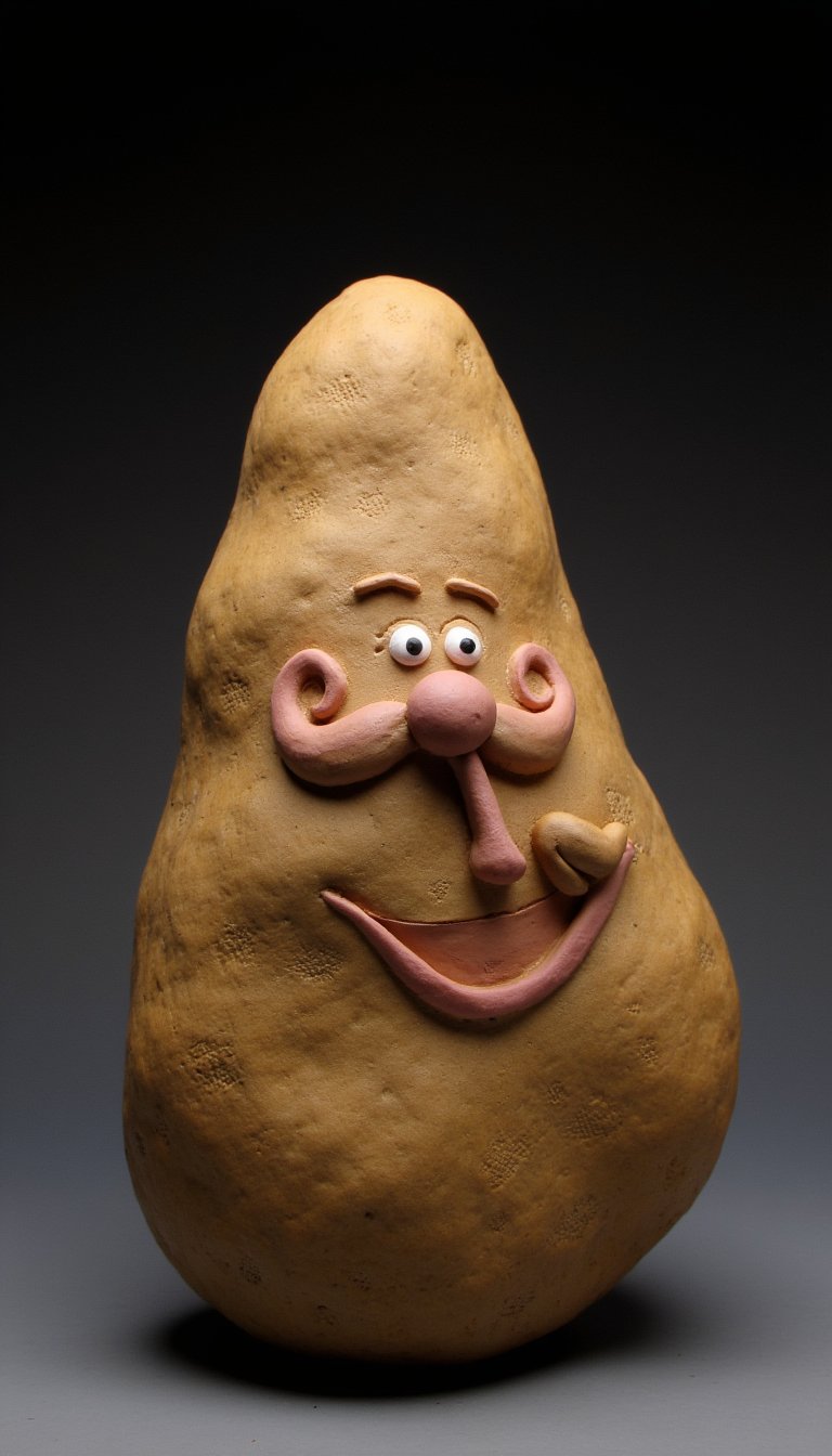8. A Potato with a Surprisingly Detailed Face