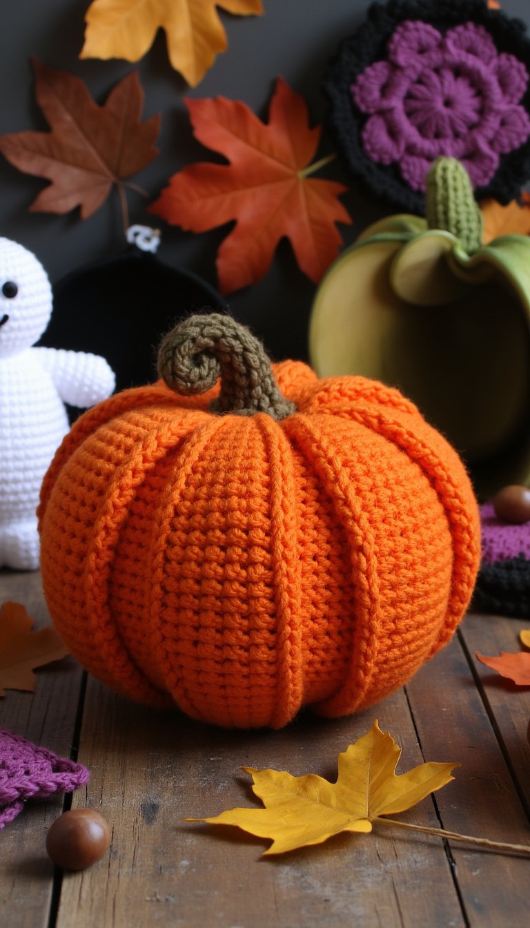 1. The Classic Granny Square Pumpkin