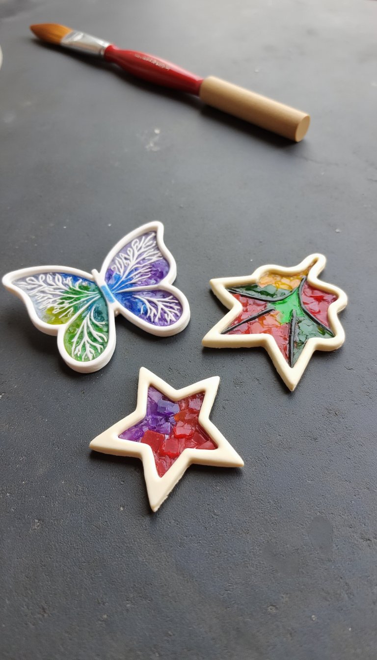 16. “Stained Glass” Sun Catchers