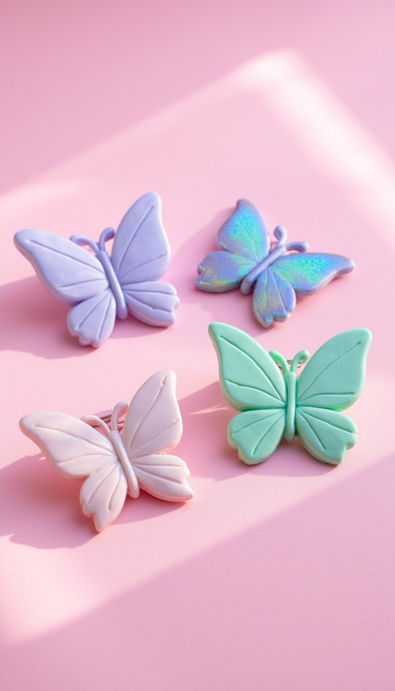 11. 3D Butterfly Hair Clips